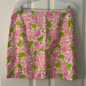 EUC Vintage Lilly Pulitzer skirt, size 14; back zipper closure